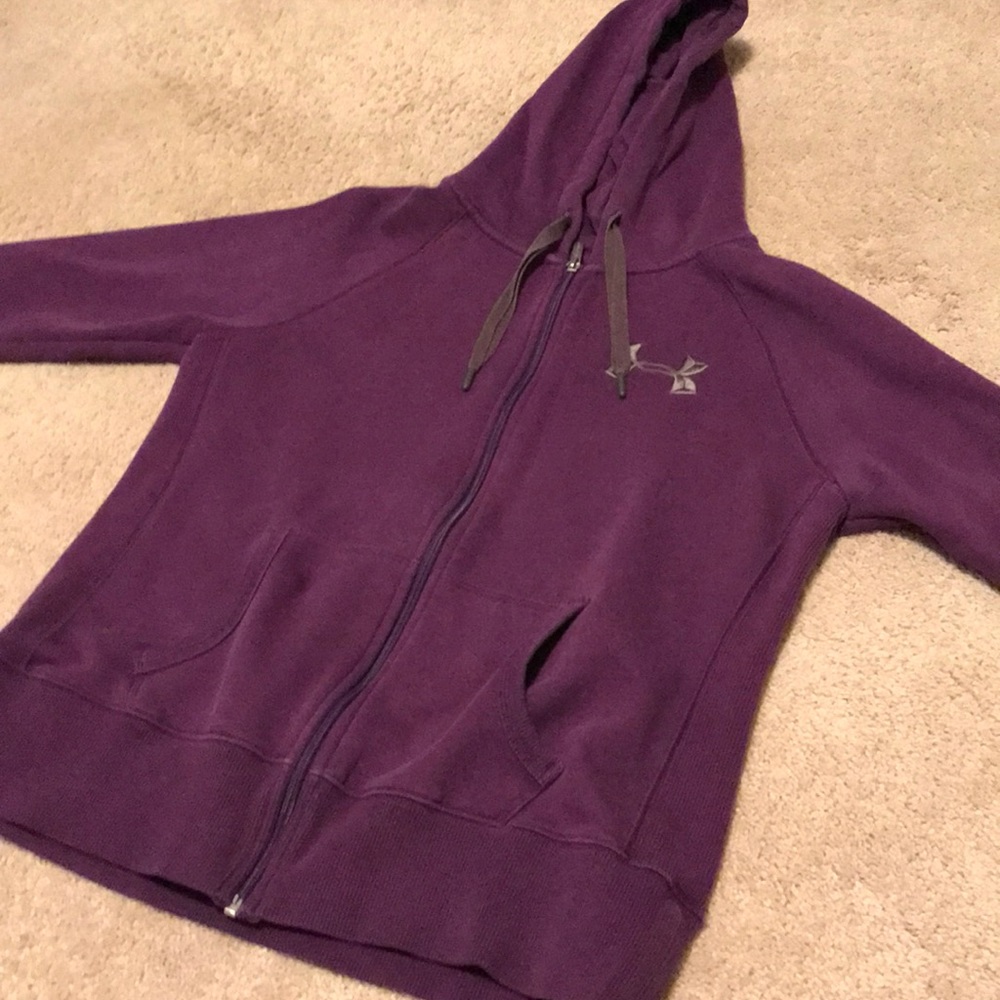 Purple zip up Under Armour Hoodie